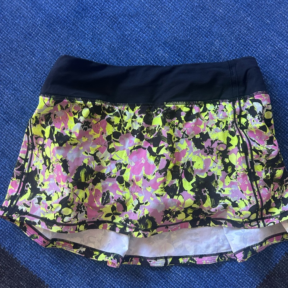 lululemon athletica Floral Skort - Pink, Yellow, Black